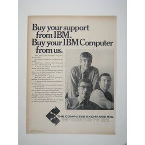 Vintage 1960's IBM Computer Print Ad 1960s Vintage ADVERT Print Ad
